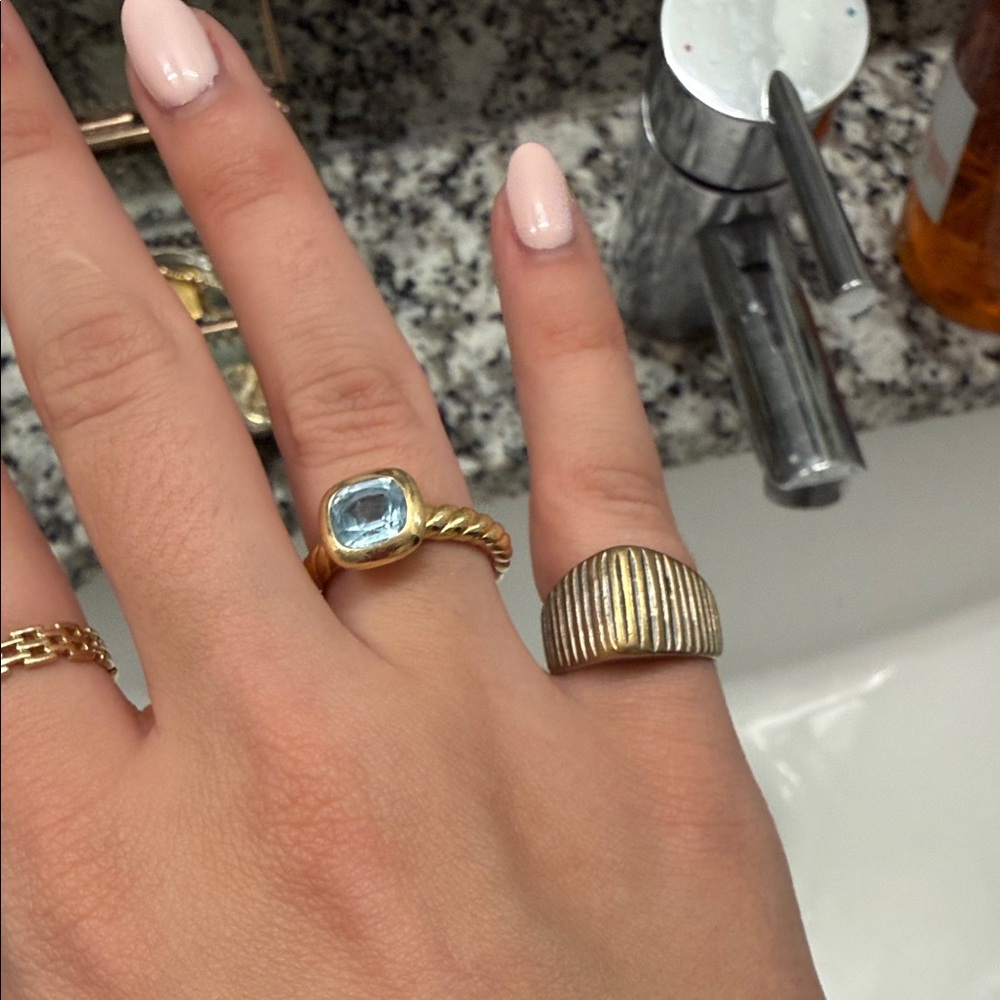 Pure Silver Textured Ring - Picture 2 of 4